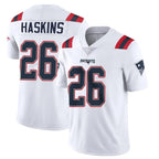 Johmsee NE.Patriots #26 Hassan Haskins Player White Vapor Untouchable Home Game Stitched Jerseys