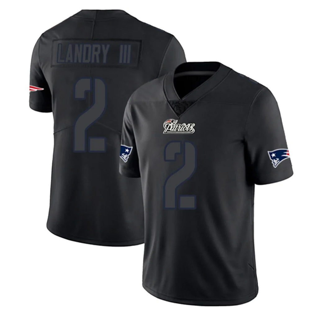 Johmsee NE.Patriots #2 Harold Landry III Player Black Impact LImited Home Game Stitched Jerseys