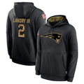 Johmsee NE.Patriots #2 Harold Landry III Player Black Salute to Service Hoodies Limited Game Stitched Jerseys