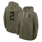 Johmsee NE.Patriots #2 Harold Landry III Player Olive Salute to Service Pullover Hoodies Limited Stitched Jerseys