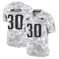 Johmsee NE.Patriots #30 Jam Miller Player Arctic Camo Salute To Service Limited Game Stitched Jerseys