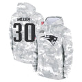 Johmsee NE.Patriots #30 Jam Miller Player Arctic Camo Salute to Service Pullover Hoodies Limited Game Stitched Jerseys