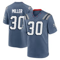 Johmsee NE.Patriots #30 Jam Miller Player Blue Rivalries Collection Home Game Stitched Jerseys