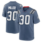Johmsee NE.Patriots #30 Jam Miller Player Blue Rivalries Collection Home Game Stitched Jerseys