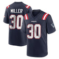 Johmsee NE.Patriots #30 Jam Miller Player Navy Home Game Stitched Jerseys