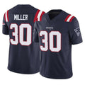 Johmsee NE.Patriots #30 Jam Miller Player Navy Limited Vapor F.U.S.E. Home Game Stitched Jerseys