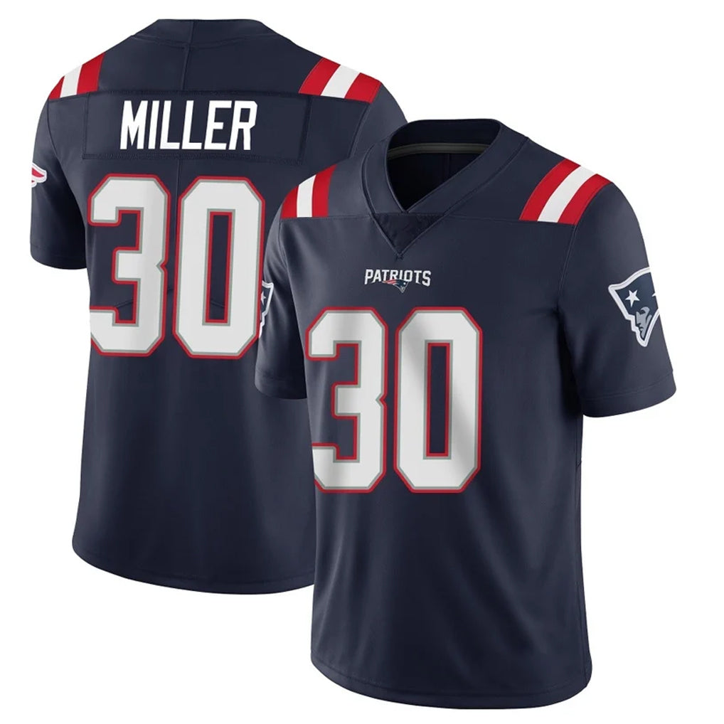Johmsee NE.Patriots #30 Jam Miller Player Navy Vapor Untouchable Home Game Stitched Jerseys