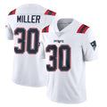 Johmsee NE.Patriots #30 Jam Miller Player White Vapor Untouchable Home Game Stitched Jerseys