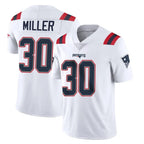 Johmsee NE.Patriots #30 Jam Miller Player White Vapor Untouchable Home Game Stitched Jerseys