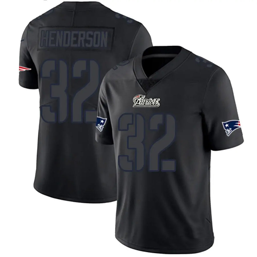 Johmsee NE.Patriots #32 TreVeyon Henderson Player Black Limited Impact Stitched Jerseys