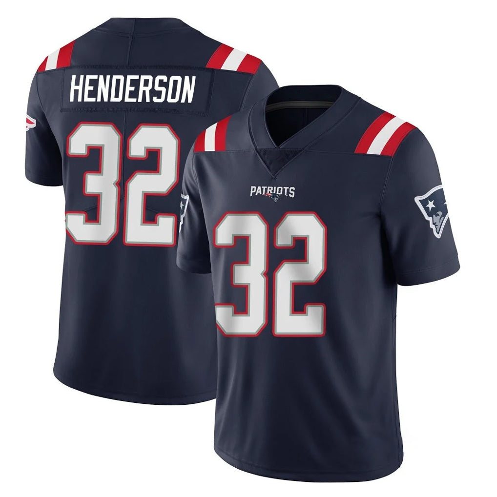 Johmsee NE.Patriots #32 TreVeyon Henderson Player Navy Vapor Untouchable Home Game Stitched Jerseys