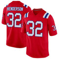 Johmsee NE.Patriots #32 TreVeyon Henderson Player Red Home Game Stitched Jerseys
