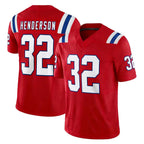 Johmsee NE.Patriots #32 TreVeyon Henderson Player Red Limited Vapor F.U.S.E. Home Game Stitched Jerseys