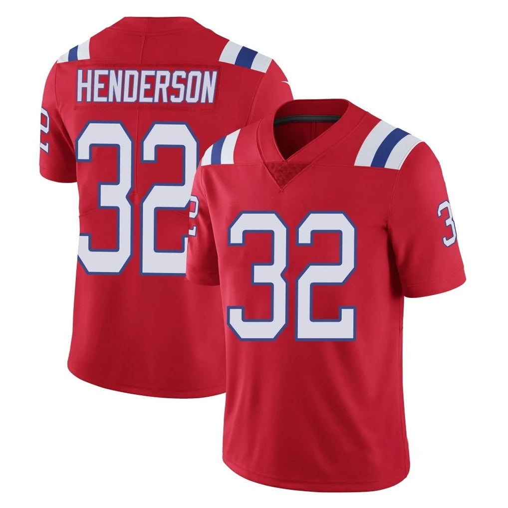 Johmsee NE.Patriots #32 TreVeyon Henderson Player Red Vapor Untouchable Home Game Stitched Jerseys
