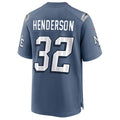 Johmsee NE.Patriots #32 TreVeyon Henderson Player Storm Blue Rivalries Collection Game Stitched Jerseys