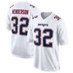 Johmsee NE.Patriots #32 TreVeyon Henderson Player White Fashion Limited Home Game Stitched Jerseys