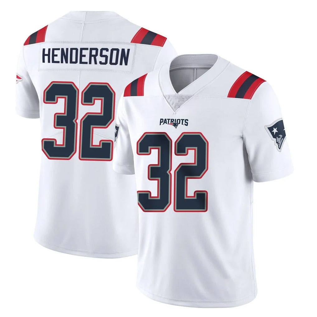Johmsee NE.Patriots #32 TreVeyon Henderson Player White Vapor Untouchable Home Game Stitched Jerseys