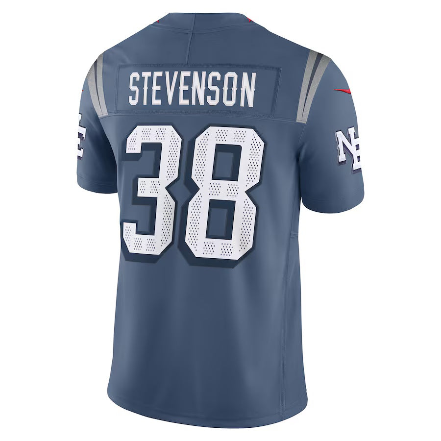 NE.Patriots #38 Rhamondre Stevenson 2025 Rivalries Collection Limited Jersey - Storm Blue Stitched American Football Jerseys