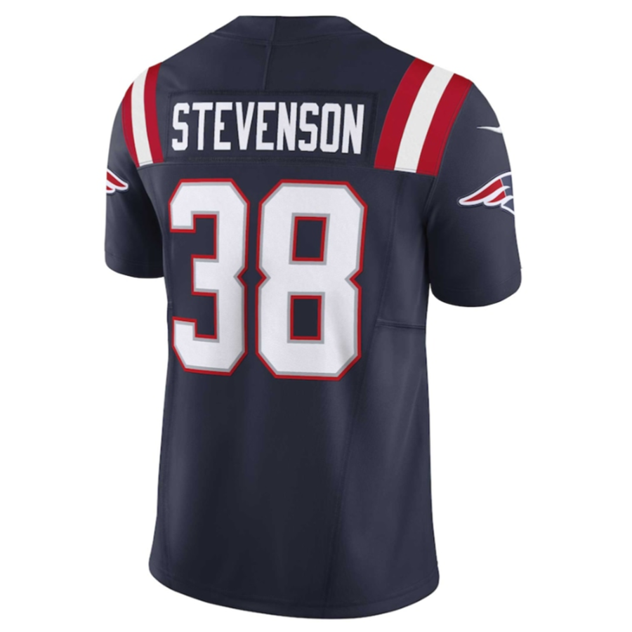 Johmsee NE.Patriots #38 Rhamondre Stevenson Navy Vapor F.U.S.E. Limited Stitched American Stitched Jerseys