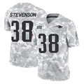Johmsee NE.Patriots #38 Rhamondre Stevenson Player Arctic Camo Salute To Service Limited Game Stitched Jerseys