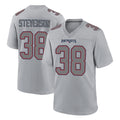 Johmsee NE.Patriots #38 Rhamondre Stevenson Player Gray Fashion Limited Home Game Stitched Jerseys