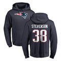 Johmsee NE.Patriots #38 Rhamondre Stevenson Player Navy LOGO Pullover Hoodies Home Game Stitched Jerseys