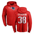 Johmsee NE.Patriots #38 Rhamondre Stevenson Player Red LOGO Pullover Hoodies Home Game Stitched Jerseys