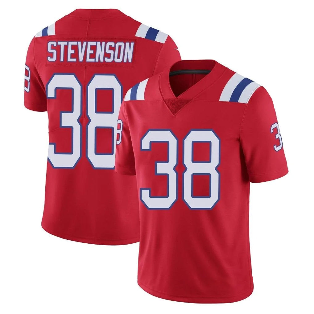 Johmsee NE.Patriots #38 Rhamondre Stevenson Player Red Vapor Untouchable Home Game Stitched Jerseys