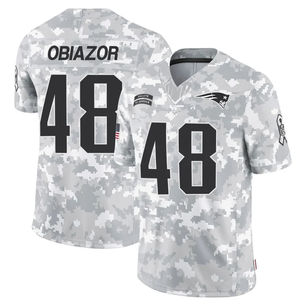 Johmsee NE.Patriots #48 Namdi Obiazor Player Arctic Camo Salute To Service Limited Game Stitched Jerseys