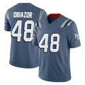 Johmsee NE.Patriots #48 Namdi Obiazor Player Blue Limited Rivalries Collection Home Game Stitched Jerseys