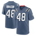 Johmsee NE.Patriots #48 Namdi Obiazor Player Blue Rivalries Collection Home Game Stitched Jerseys