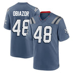 Johmsee NE.Patriots #48 Namdi Obiazor Player Blue Rivalries Collection Home Game Stitched Jerseys