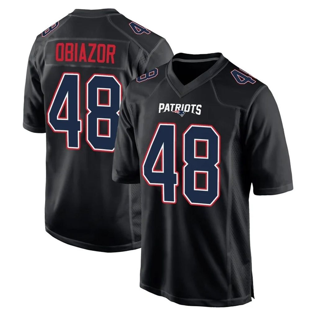 Johmsee NE.Patriots #48 Namdi Obiazor Player Carbon Fashion Limited Home Game Stitched Jerseys