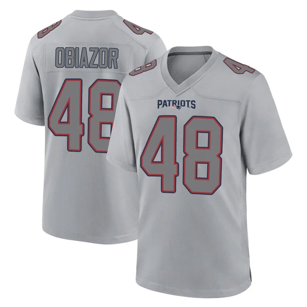 Johmsee NE.Patriots #48 Namdi Obiazor Player Gray Fashion Limited Home Game Stitched Jerseys