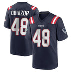 Johmsee NE.Patriots #48 Namdi Obiazor Player Navy Home Game Stitched Jerseys