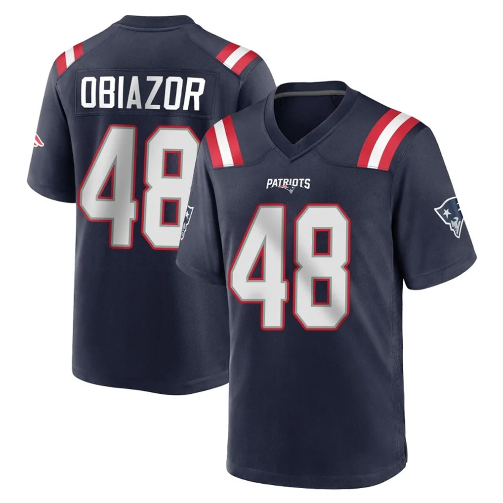 Johmsee NE.Patriots #48 Namdi Obiazor Player Navy Home Game Stitched Jerseys