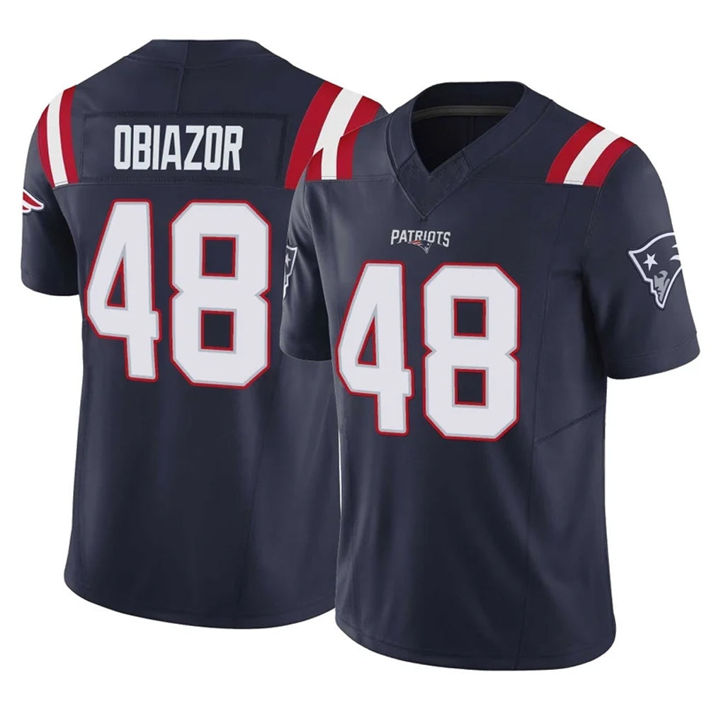 Johmsee NE.Patriots #48 Namdi Obiazor Player Navy Limited Vapor F.U.S.E. Home Game Stitched Jerseys