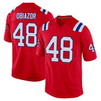 Johmsee NE.Patriots #48 Namdi Obiazor Player Red Home Game Stitched Jerseys