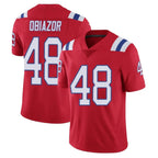 Johmsee NE.Patriots #48 Namdi Obiazor Player Red Vapor Untouchable Home Game Stitched Jerseys