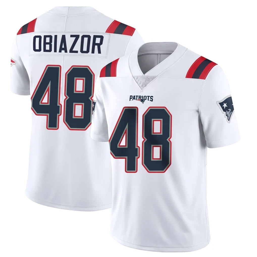 Johmsee NE.Patriots #48 Namdi Obiazor Player White Vapor Untouchable Home Game Stitched Jerseys