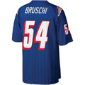 Johmsee NE.Patriots #54 Tedy Bruschi Mitchell & Ness Royal Legacy Replica Stitched Jerseys