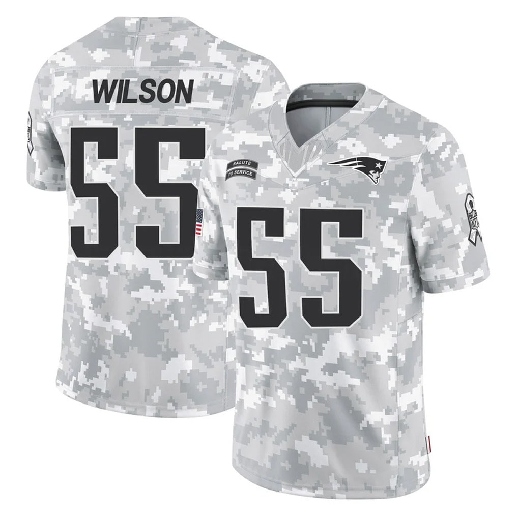 Johmsee NE.Patriots #55 Jared Wilson Player Arctic Camo Salute To Service Limited Game Stitched Jerseys