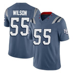 Johmsee NE.Patriots #55 Jared Wilson Player Blue Limited Rivalries Collection Home Game Stitched Jerseys
