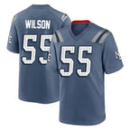 Johmsee NE.Patriots #55 Jared Wilson Player Blue Rivalries Collection Home Game Stitched Jerseys