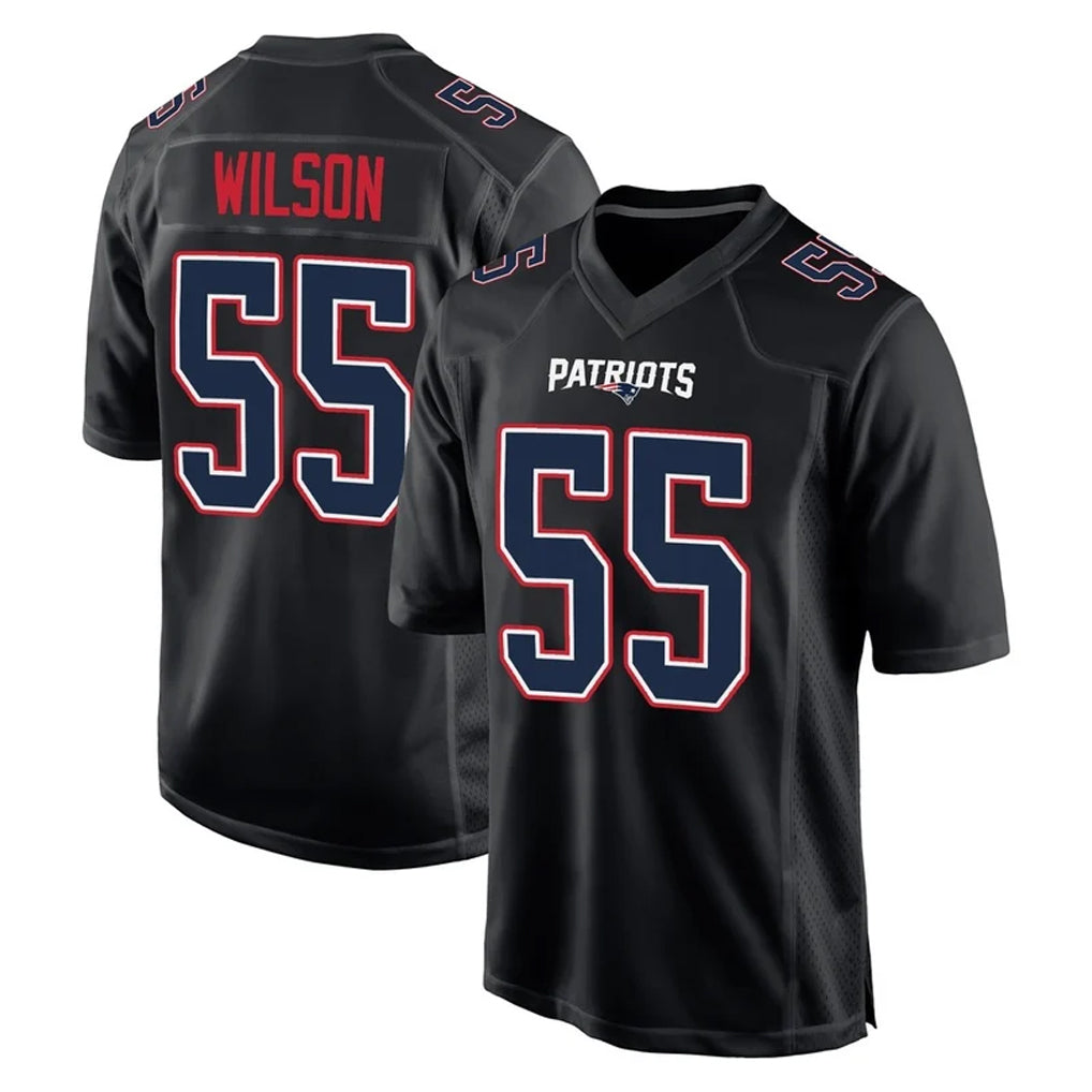 Johmsee NE.Patriots #55 Jared Wilson Player Carbon Fashion Limited Home Game Stitched Jerseys