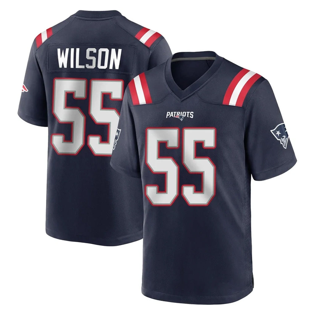 Johmsee NE.Patriots #55 Jared Wilson Player Navy Home Game Stitched Jerseys