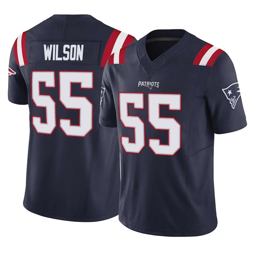 Johmsee NE.Patriots #55 Jared Wilson Player Navy Limited Vapor F.U.S.E. Home Game Stitched Jerseys