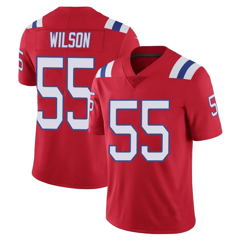 Johmsee NE.Patriots #55 Jared Wilson Player Red Vapor Untouchable Home Game Stitched Jerseys