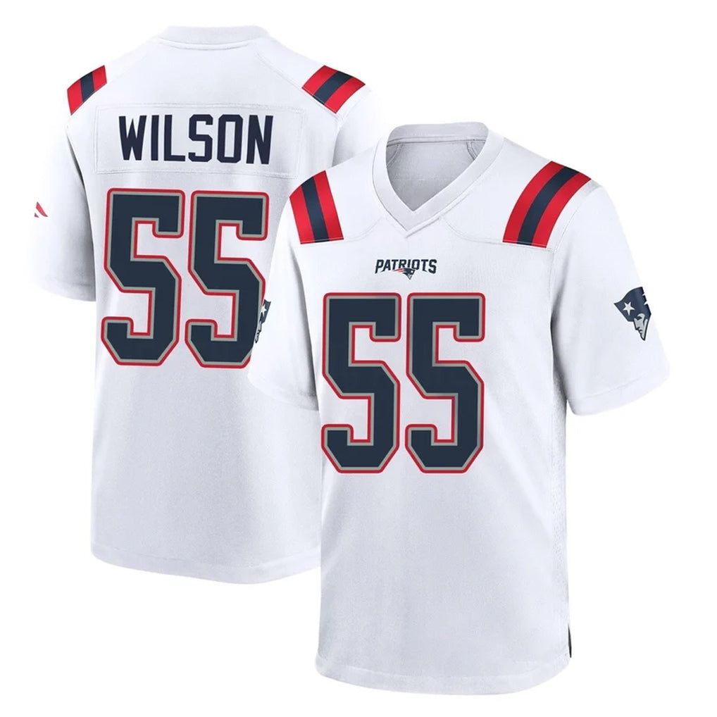 Johmsee NE.Patriots #55 Jared Wilson Player White Home Game Stitched Jerseys