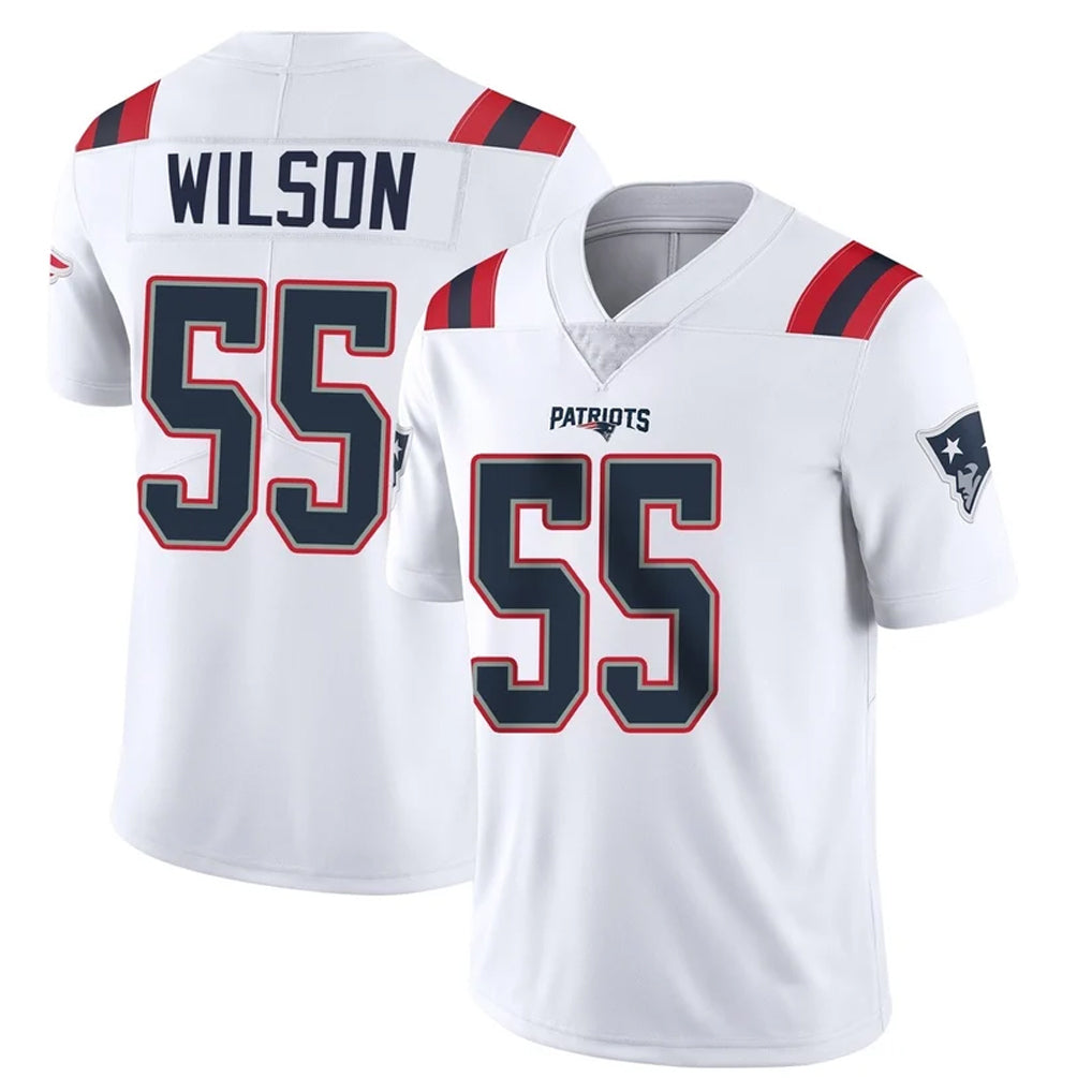 Johmsee NE.Patriots #55 Jared Wilson Player White Vapor Untouchable Home Game Stitched Jerseys